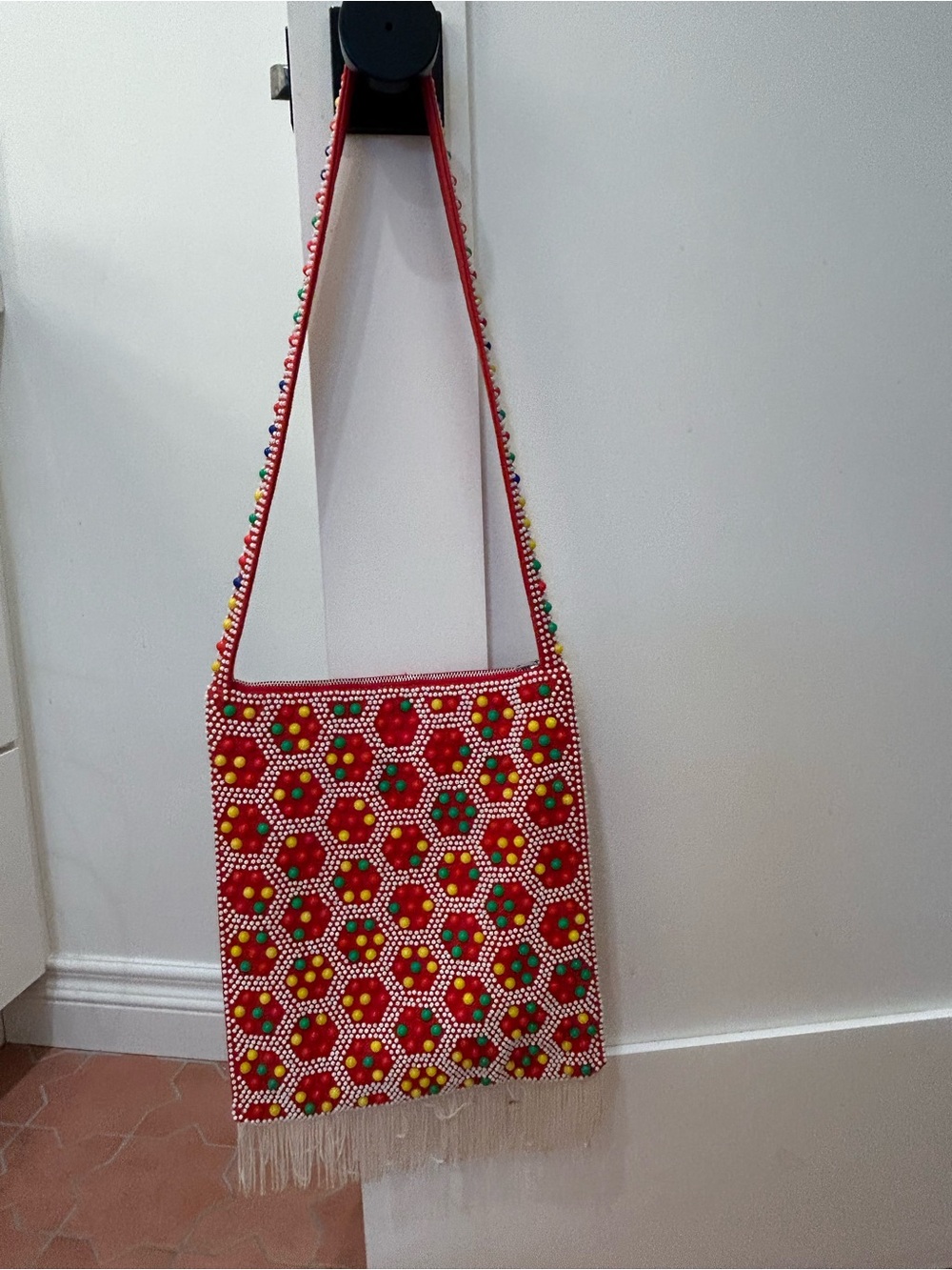 Retro beaded bag from the 1970s
